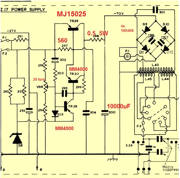 armstrong 521 power supply schematic