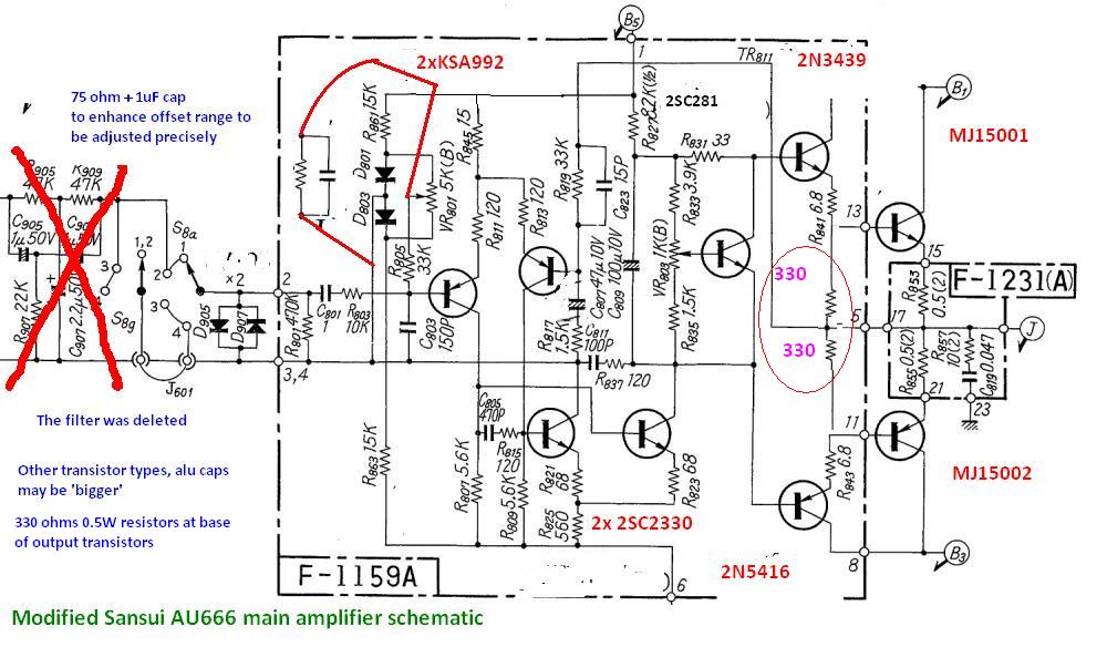 sansui au666 schematic